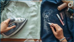 applying interfacing and marking