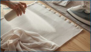 applying temporary adhesives or fusibles