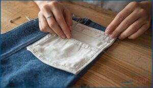 attaching and securing pocket bags attaching and securing pocket bags