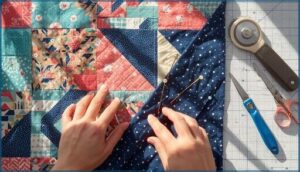 attaching binding to the quilt front attaching binding to the quilt front