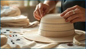 attaching brim to crown attaching brim to crown