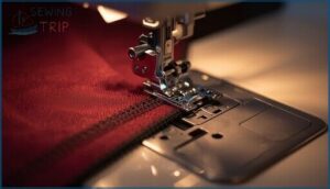 attaching with a zipper foot