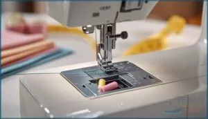 automatic needle threader and drop-in bobbin automatic needle threader and drop-in bobbin