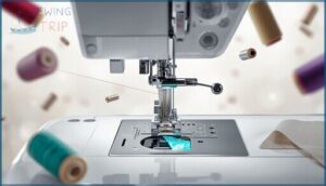 automatic needle threader and quick-set bobbin automatic needle threader and quick-set bobbin