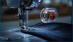 automatic needle threader and top drop-in bobbin automatic needle threader and top drop-in bobbin