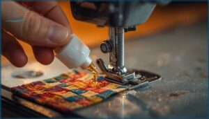 avoiding oil on fabric-contact areas