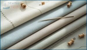 basic hand stitches (running, backstitch, slip stitch)