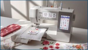 built-in embroidery designs and fonts