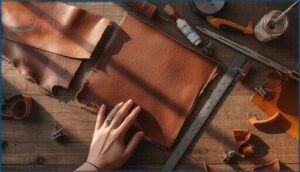 choosing leather and preparing materials