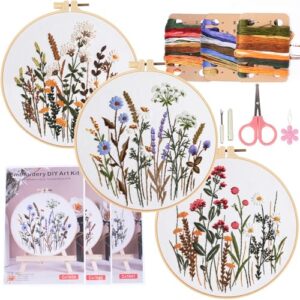 COCOMOX 3 Sets Embroidery Practice B0DCYYD6W3