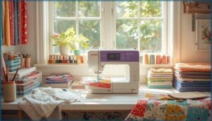 combination sewing and quilting machines