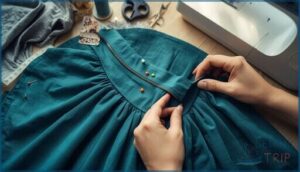 constructing the waistband and adding a zipper