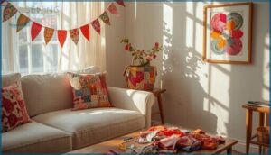 creative home decor with fabric scraps