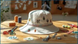 customizing and finishing your bucket hat