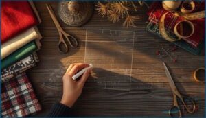 cutting and arranging fabric pieces cutting and arranging fabric pieces