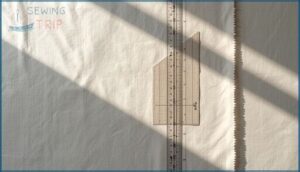 cutting parallel to the selvage