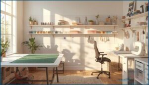 designing functional sewing work zones