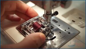 ensuring proper bobbin placement