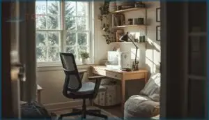 ergonomic setup for comfort in tight quarters