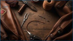 essential tools and materials for leather patching