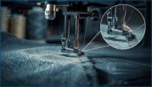 examining needle and thread quality