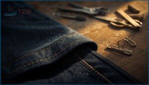 flat felled seams for durability