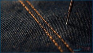 flat-felled seams for durability