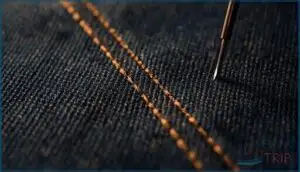 flat-felled seams for durability flat-felled seams for durability