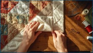 folding binding at quilt corners folding binding at quilt corners