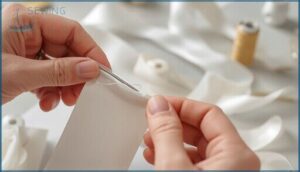 gathering stitches for petal attachment