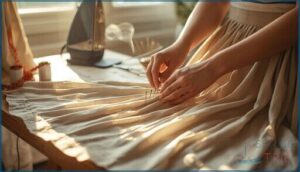 hemming and finishing touches