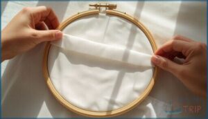 hooping fabric with stabilizer