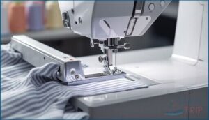 how a serger fabric guide works