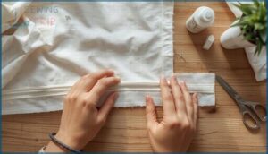 how to prepare fabric for zipper installation