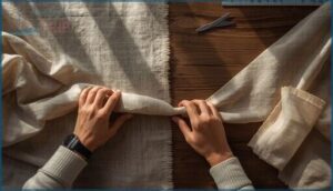 identifying fabric grain lines