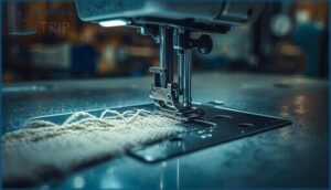 inspecting and adjusting feed dogs