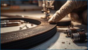 inspecting belts and hoses for wear