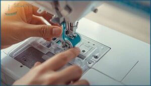 installing the bobbin in the case