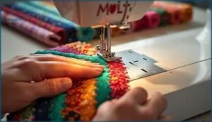 joining strips and assembling rows