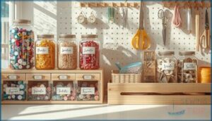 labeling and categorizing sewing supplies