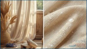 linen: breathable and textured