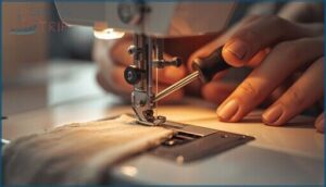 loosen and remove the old needle