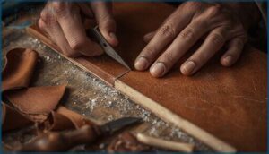 marking and grooving stitch lines