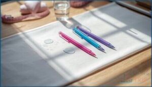 marking pens and washable markers