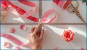 measuring and cutting your ribbon