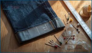 measuring and marking the hem measuring and marking the hem