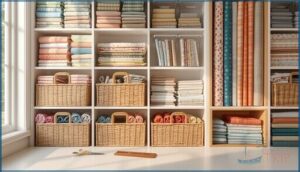 organizing fabric stashes efficiently