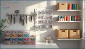 organizing small items and notions