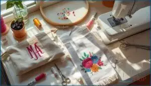 personalized gifts using free motion embroidery