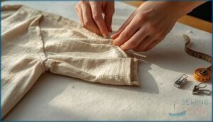 pinning and aligning sleeves flat pinning and aligning sleeves flat